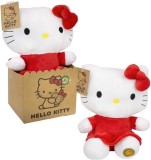 Jucarie de Plus Hello Kitty Classic Rochie Rosie in Punga de Cadou 27 cm