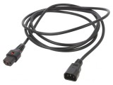 Cablu de Alimentare IEC C13 la C14 cu Blocare 3m Negru