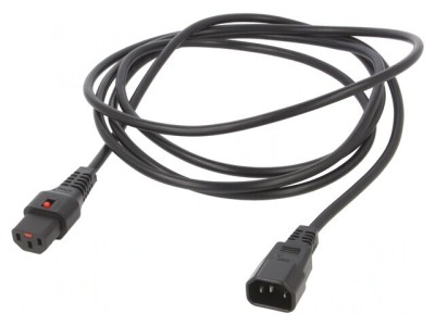 Cablu de Alimentare IEC C13 la C14 cu Blocare 3m Negru foto