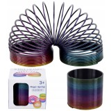 Spirală magică mare, curcubeu metalic &ndash; jucărie antistres