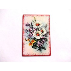 Magnet flori albe, violet si galbene, magnet frigider 36002