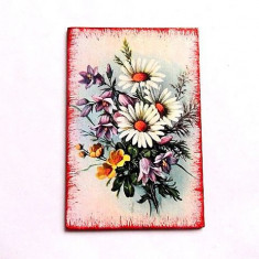 Magnet flori albe, violet si galbene, magnet frigider 36002