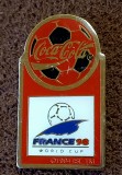 Insigna &quot;Coca Cola&quot; fotbal - Campionatul Mondial Franta 1998