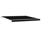 vidaXL Cortina Retractabilă Manual Negru 400 &times; 300 cm țesătură 3330593