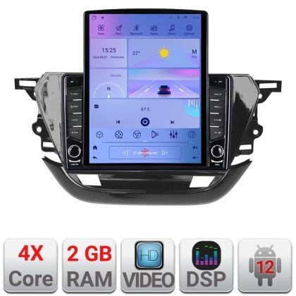 Navigatie Opel Corsa F 2019- Android radio gps internet quad core 2+32 ecran vertical 9.7&quot; KIT-corsa-f+EDT-E708 CarStore Technology