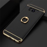 Husa de protectie pentru Samsung Galaxy A5 2017, Luxury Black Plated cu Inel de sustinere, MyStyle