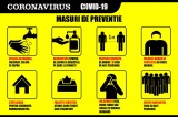 Cumpara ieftin Stickere Masuri Preventie Coronavirus - 60x40 cm