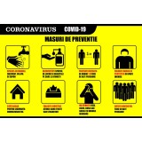 Stickere Masuri Preventie Coronavirus - 60x40 cm