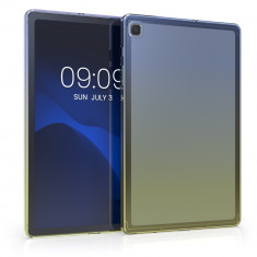 Husa pentru tableta Samsung Galaxy Tab S6 Lite (2022), Kwmobile, Albastru/Galben, Silicon, 52242.04
