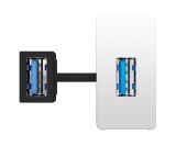 Conector USB tip A preconectat 1M Gewiss System Pura alb lucios GWC20691
