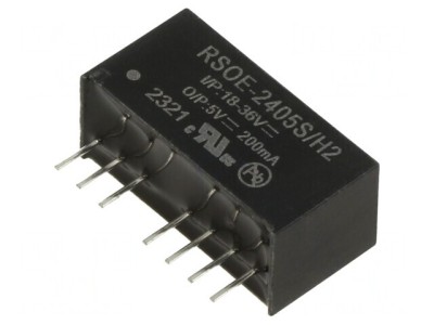 Convertor DC/DC 1W 18-36V la 5V 200mA SIP8 foto