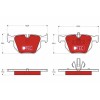 Placute frana Bmw 3 (E90), 3 Convertible (E93), 3 Coupe (E92), 3 Touring (E91), X1 (E84), punte spate, pregatit pentru senzor uzura; TRW