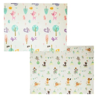 Covoras pentru Copii, Flippy, cu 2 Fete, Model Caprioare/Circ, din XPE+PE, Impermeabil, Antiderapant, Protectie Termica, +3 Luni, Pliabil, 150 x 200 x foto