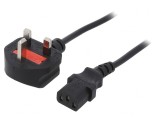 Cablu Alimentare 1.8m 3x0.5mm2 Negru, Gembird