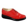 Pantofi dama din piele naturala, cu platforme, Rosu RUT2R