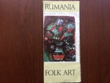 Pliant romania folk art arta ONT carpati national travel office RSR lb. engleza