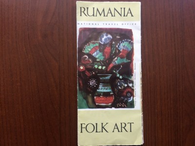 romania folk art arta ONT carpati national travel office RSR pliant in engleza foto
