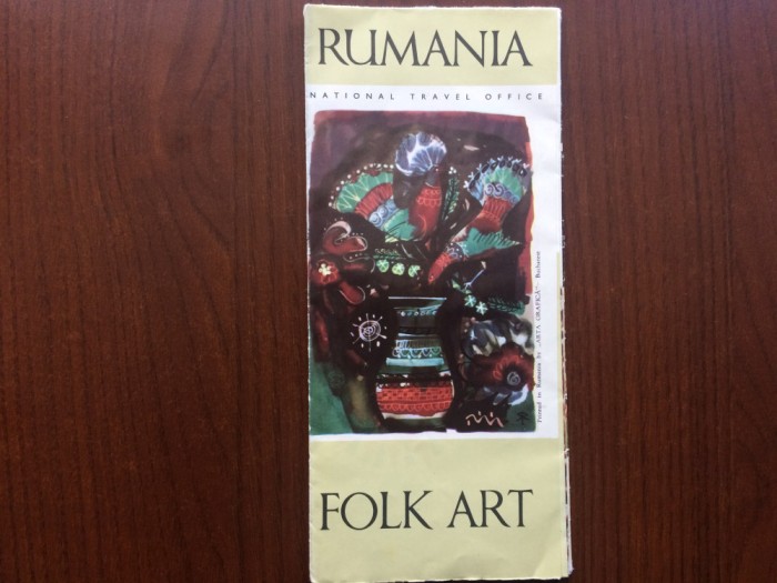 romania folk art arta ONT carpati national travel office RSR pliant in engleza