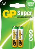 Baterie GP Batteries, Super Alcalina AA (LR6) 1.5V alcalina, blister 2 buc.