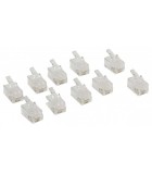 Conector RJ10 tata transparent tip pentru receptor telefon set 10buc, Valueline