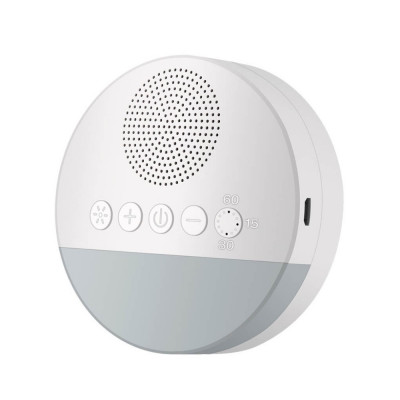 Dispozitiv sunete albe Edman A1, 20 sunete HD pentru bebelusi si adulti, reincarcabil, timp personalizat, lumina de veghe, White Noise, Alb foto