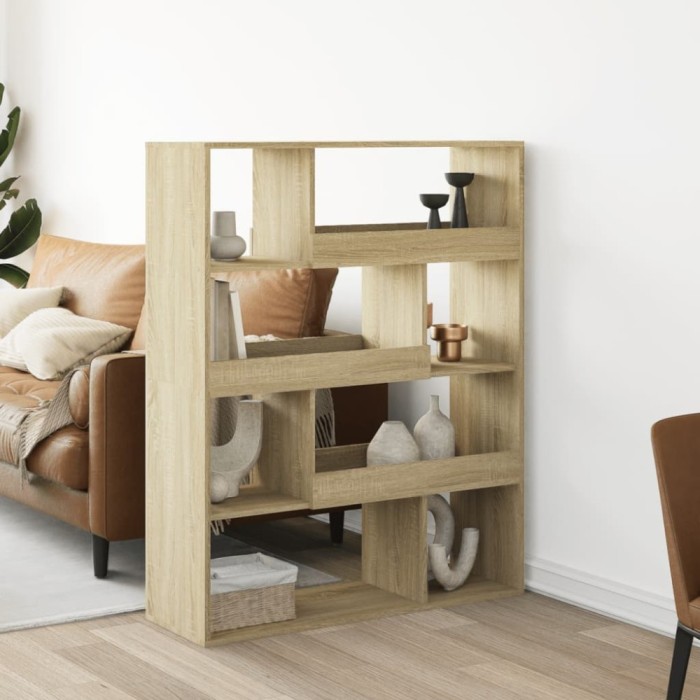 Gossi biblioteca, stejar sonoma, 100x33x125,5 cm, lemn prelucrat