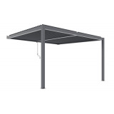 Pergola X Bioclimatica, Pavilion 3x4x2.3metri cu LED, prindere pe casa, Premium, Aluminiu