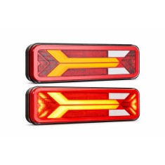 Set 2 Lampi LED Spate 24V pentru Remorca Camion Trailer - 5 Functii, Semnalizare Dinamica, 283A 100A 33 mm