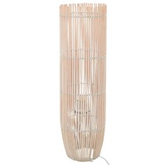 Lampă de podea, alb, 61 cm, răchită, E27 foto
