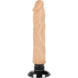 Vibrator cu Ventuza 2-1 Natural 20 cm BaseCock