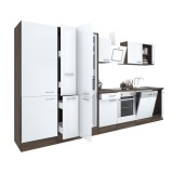 Mobilier de bucătărie Yorki 370, cu cuptor &icirc;n partea de jos și frigider cu congelator &icirc;n partea de jos, fără blat de lucru