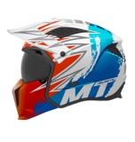 Cumpara ieftin Casca MT Streetfighter SV S Tackle A7 alb lucios (ochelari soare integrati) &ndash; masca (protectie) barbie si cozoroc detasabile &ndash; omologare noua ECE 22.0