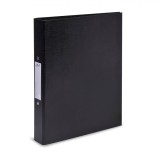 Biblioraft Office 2 Inele, Format A4, Capacitare 31x25 cm, Cu Etichetă, Laminat, Culoare Negru, Oem