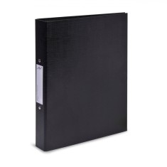 Biblioraft Office 2 Inele, Format A4, Capacitare 31x25 cm, Cu Etichetă, Laminat, Culoare Negru