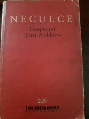 Letopisetul Tarii Moldovei-O sama de cuvinte Iin Neculce 1963 foto