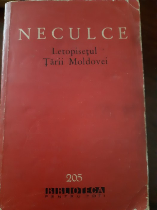 Letopisetul Tarii Moldovei-O sama de cuvinte Iin Neculce 1963
