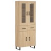 Dulap inalt, stejar sonoma, 69,5x34x180 cm, lemn compozit