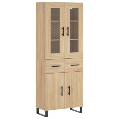 Dulap inalt, stejar sonoma, 69,5x34x180 cm, lemn compozit foto