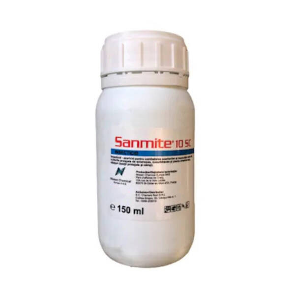 Sanmite 10SC 150 ml, insecticid acaricid de contact, Nissan Chemical Corporation Japan; tomate, ardei, vinete, castraveti, plante ornamentale (Acarian