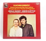 Rachmaninov / Ousset / Rattle - Piano Concerto no.2 / Rhapsody On A Theme Of Paganini NM / NM vinil Lp disc His Master&#039;s Voice UK 1984