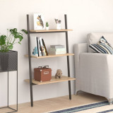 vidaXL Raft &icirc;nclinat cu 3 niveluri maro deschis și negru 64x34x116 cm