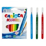 Set Carioci Carioca, Acquarell, 12 Bucăți, Multicolor, V&acirc;rf Tip Pensulă