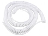 Cablu Spiralat Neecranat PUR Alb 3G1mm2 1,5m 5,25m