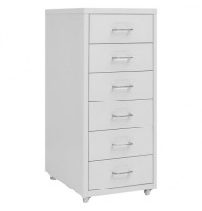 Casetiera metalica mobila cu 6 sertare 280x410x690 mm (LxlxH), PLUS