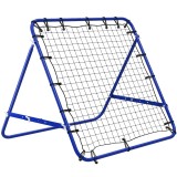HOMCOM Plasă de revenire Dispozitiv de revenire pentru fotbal metalic cu unghi reglabil 20 corzi elastice 96x80x96 cm albastru | Aosom Romania