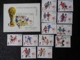 Zair-Fotbal-serie completa si bloc ,nestampilate