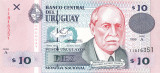 Uruguay 10 Pesos 1998, UNC, clasor A1