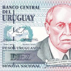 Uruguay 10 Pesos 1998, UNC, clasor A1
