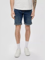 Pantaloni scurti barbati de blugi John cu talia medie si croiala Regular fit, foto