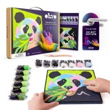 Set pictura cu argila usoara, 29*29 cm - panda, Okto